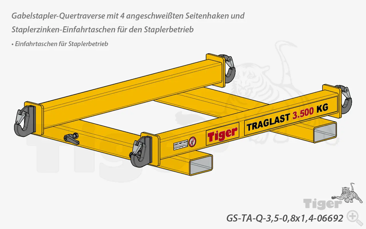 Produktbild von Tiger Sonder-Stapler-Quertraverse mit Seitenhaken Serie Sonder-GS-TA-Q tiger-gabelstapler-quertraverse-gs-ta-q-3-5-0-8x1-4-06692