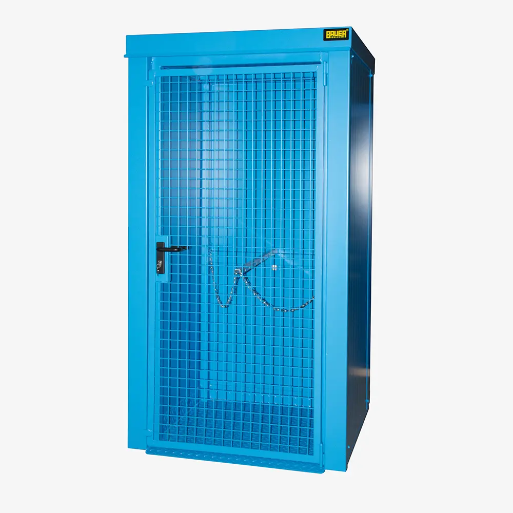 Gasflaschen-Container GFC-B mit Dach und Flügeltor, halboffen nach TRGS 510