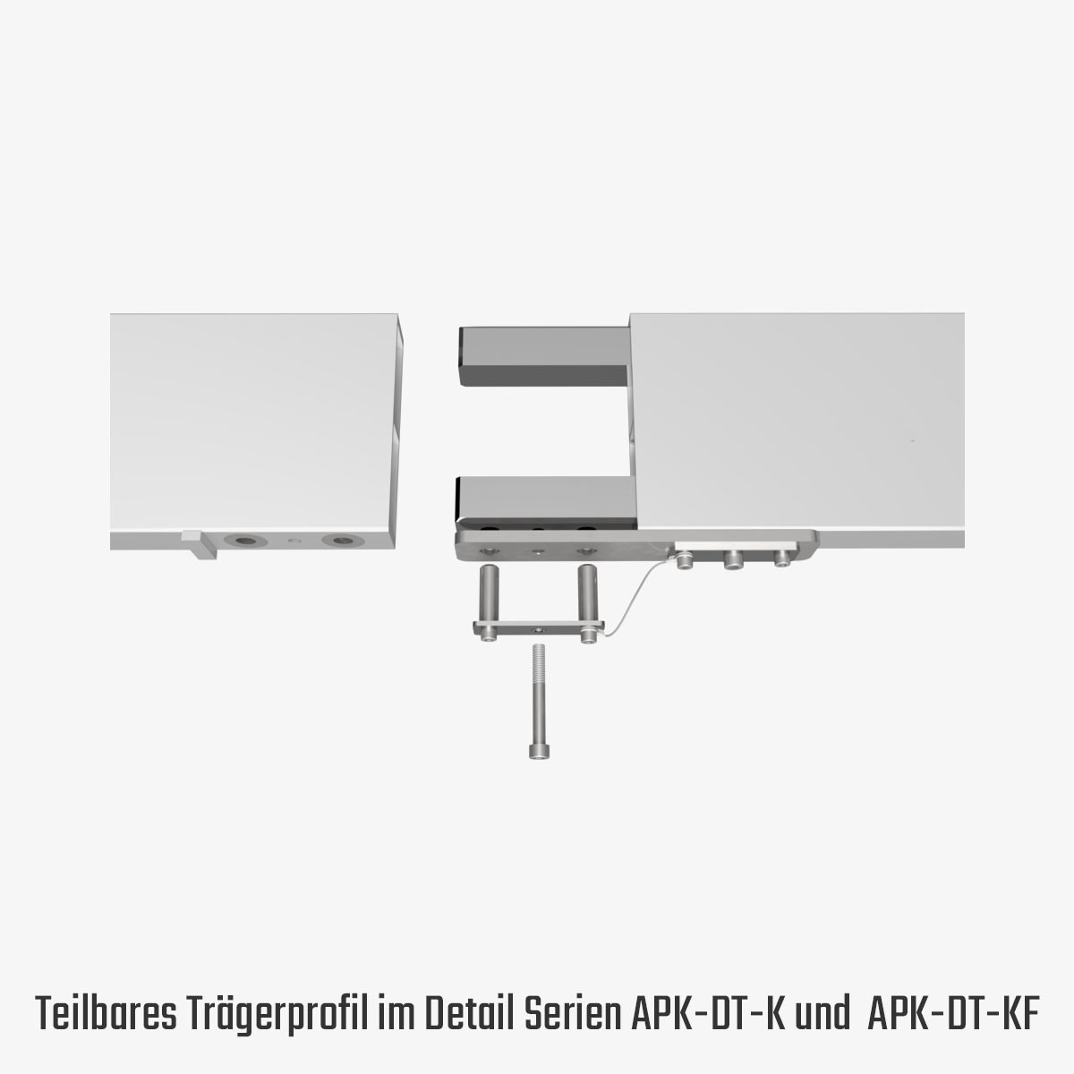 2. Produktbild zu tigerhebezeuge teilbares traegerprofil bei alu portalkran serien APK DT K und APK DT KF