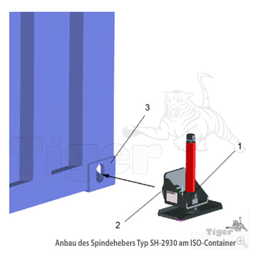 3. Produktbild zu tigerhebezeuge spindelheber typ 2930 anbau grafik