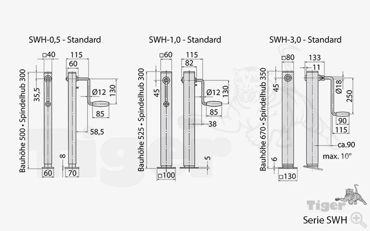 Zum Vergrößern anklicken Technisches Bild für spindelwinde-swh-zeichnung