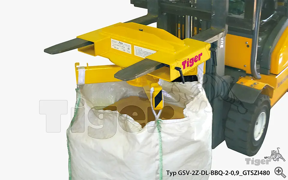Produktbild von Tiger Sonder-Stapler-Drehtraverse für Big-Bag-Säcke Serie Sonder-GSV-2Z-DL-BBQ tiger-drehbare-big-bag-drehtraverse-stapler