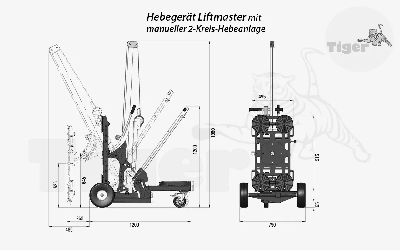 2. Produktbild zu hebegeraet liftmaster zeichnung 2