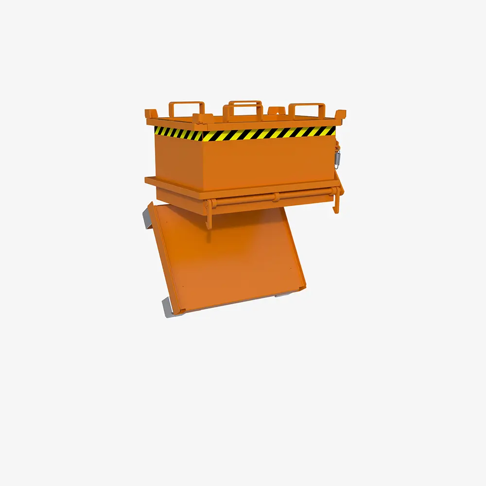 Produktbild von tigerhebezeuge klappbodenbehaelter orange lackiert typ MSB 150 ORANGE 01 x