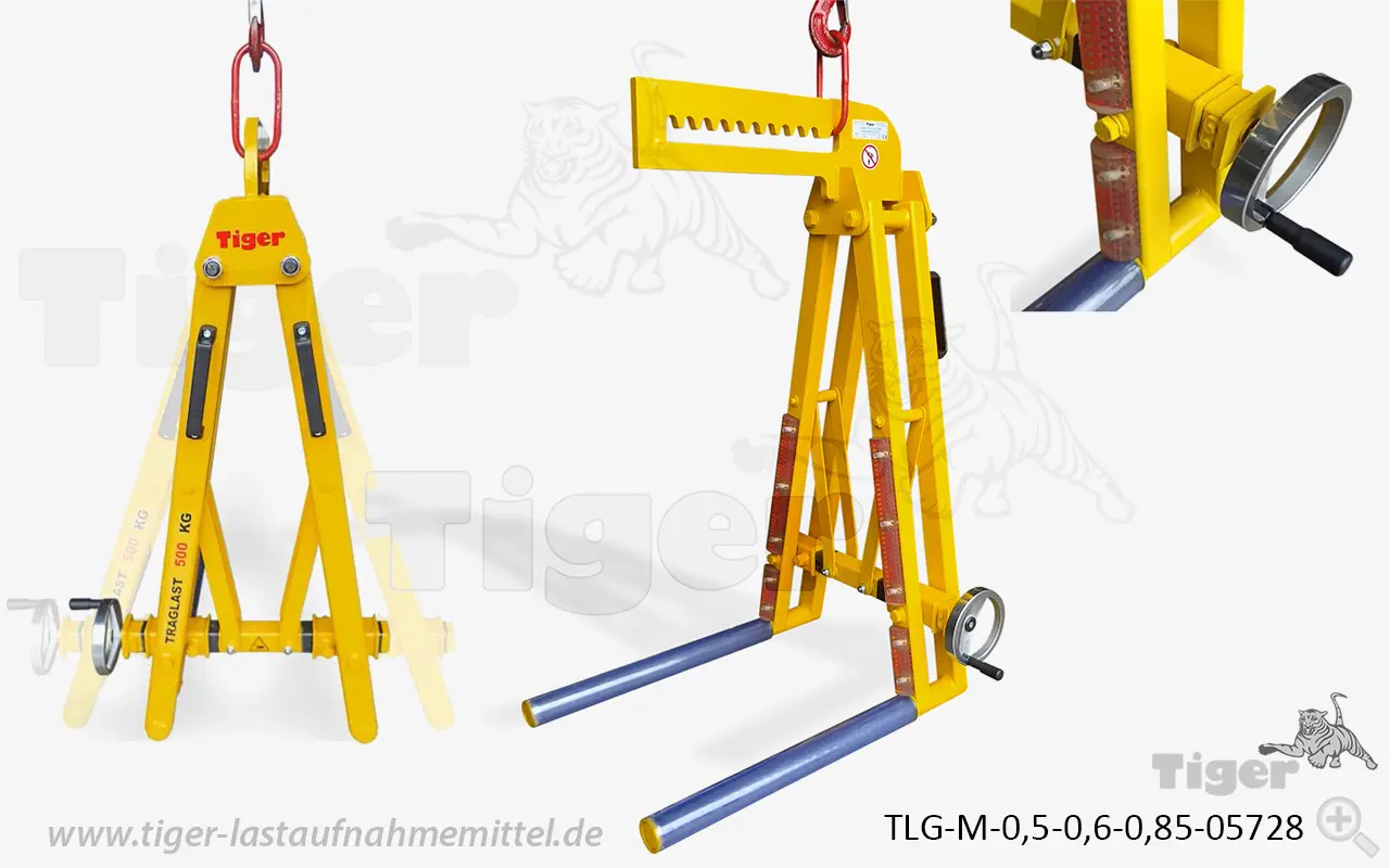 Produktbild von Tiger Sonder-Krangabeln mit 2 Rundrohren als Zinken Serie Sonder-TLG-2RR tiger-sonder-krangabel-05728-lastaufnahmemittel