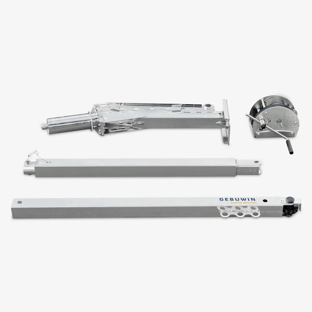 Drehkran Davit – modularer 360° Outdoor-Schwenkkran mit Seilwinde