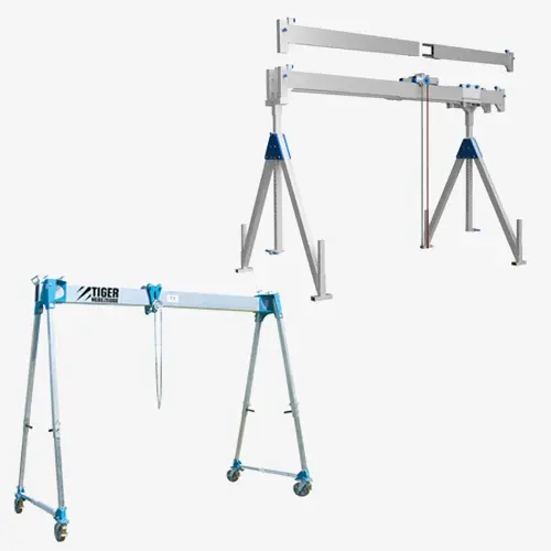 TigerHebezeuge-Shop Mobile Portalkrane und Bockkrane Alu-Portalkrane
