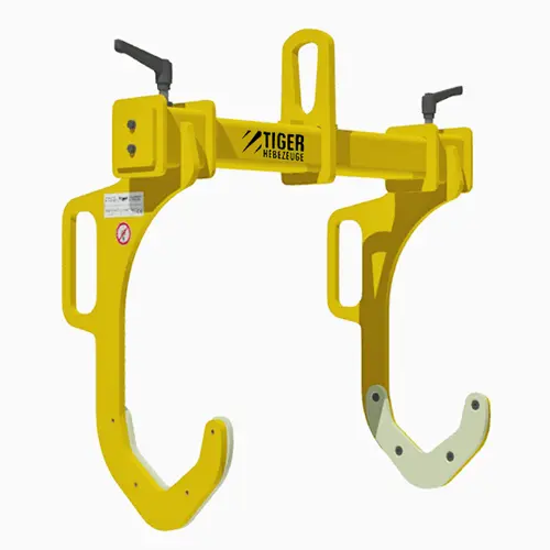 Produktbild von Tiger Sonder-Lamellenhaken-Traverse zum Transport von kleinen Tragwellen und Coils per Kran, verstellbar Serie Sonder-TA-LSVR-0,2 "tiger-sonder-lamellenhaken-traverse-serie-TA-LSVR-0,2