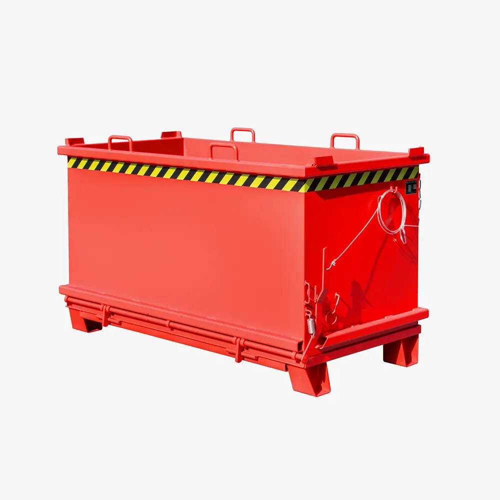 Produktbild von tigerhebezeuge klappbodenbehaelter rot lackiert typ SB 1500 ROT 01 x