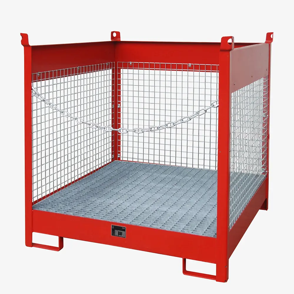 Produktbild von tigerhebezeuge fass stapelpalette rot lackiert typ FSP 4 D ROT 01 x