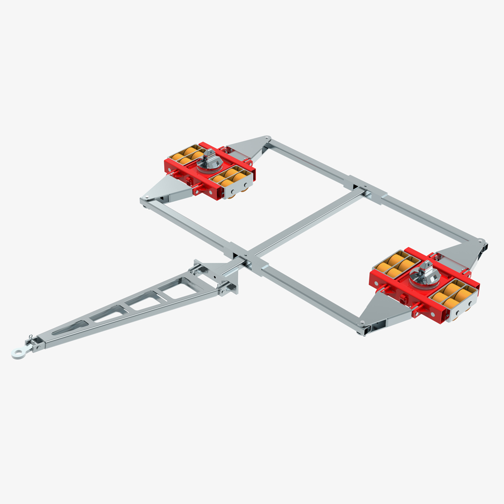 Produktbild von tigerhebezeuge schwerlast transportfahrwerk iso con vorne typ ICX32D