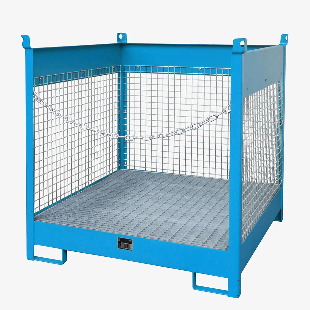 Produktbild von tigerhebezeuge fass stapelpalette blau lackiert typ FSP 4 D BLAU 01 x