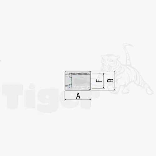 Technisches Bild von Befestigungsmaterial passend für Yale Hydraulikzylinder YS Technisches Bild für ays-bodenadapter-2