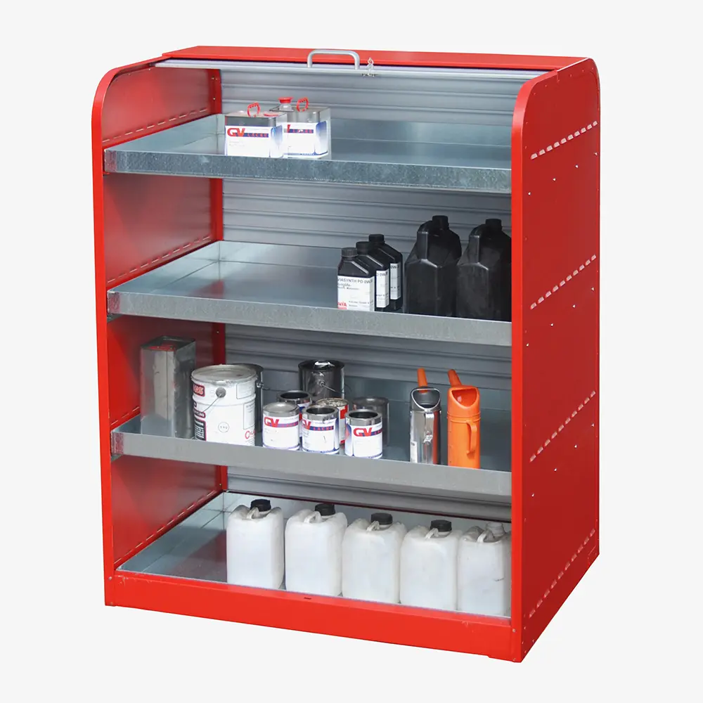 Produktbild von tigerhebezeuge gefahrstoff rollladenschrank rot lackiert typ RSG 4 ROT 02 x