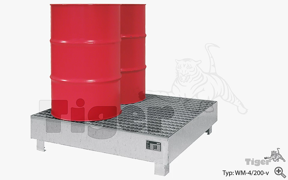 stahl-auffangwanne-wm-4-200liter Typ WM-4/200-v