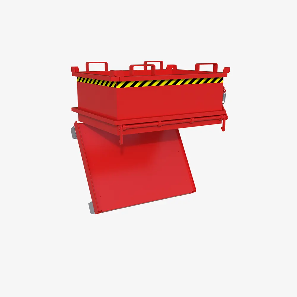 Produktbild von tigerhebezeuge klappbodenbehaelter rot lackiert typ MSB 250 ROT 01 x