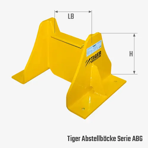 Zum Vergrößern anklicken Technisches Bild für tiger-abstellbocke-abstellfuesse-fuer-3-arm-krantraversen-sterntraversen-quertraversen-Serie-ABG-Q-zeichnung