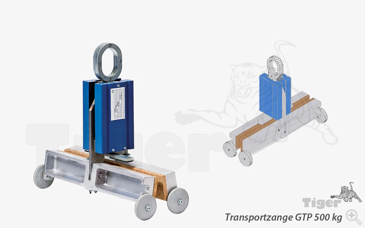 Zum Vergrößern anklicken platten-transportzange-gtp-500kg Typ GTP500