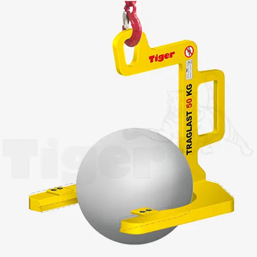 Produktbild von Tiger Sonder-Gabel-C-Haken zum Heben von Stahlkugeln per Kran Serie Sonder-TC-F-SN tiger-stahlkugel-kran-lastaufnahmemittel
