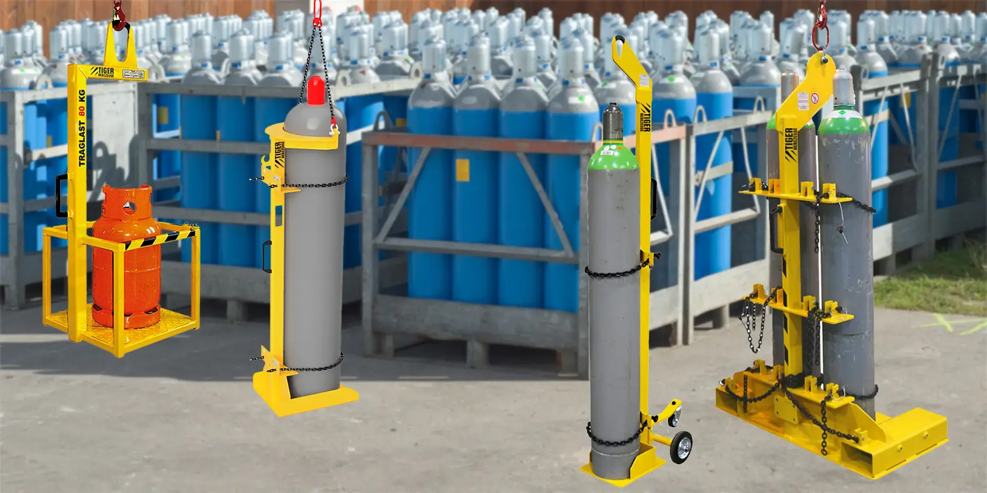TigerHebezeuge-Shop Einsatzarten Gasflaschen-Handling