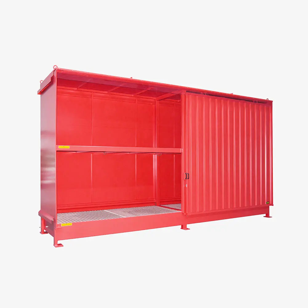 Produktbild von tigerhebezeuge regalcontainer rot lackiert typ cen 59 2 ibc rot 02 x