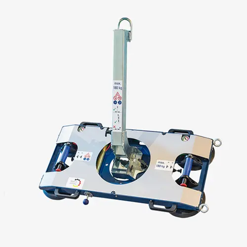 Produktbild von Vakuum-Hebegerät mit Doppelpumpe und TÜV - 4-Kopf-Saugheber für Krane Serie BO-B18 tigerhebezeuge-vakuum-hebeanlage-bo18d-4-kopf-saugheber