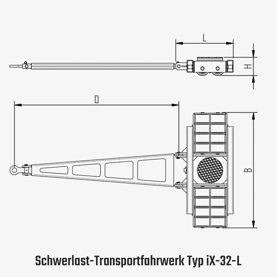 Technisches Bild für tigerhebezeuge-schwerlast-transportfahrwerk-typ-iX-32-l-zeichnung