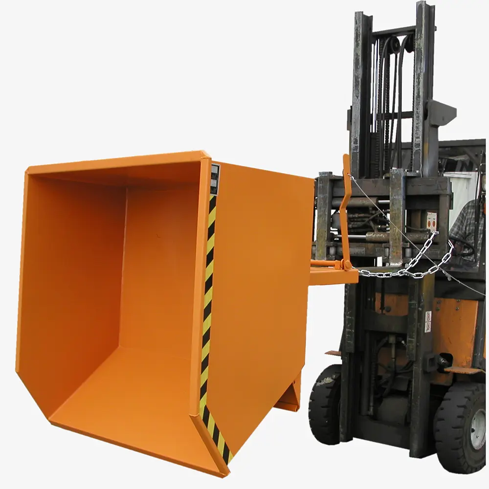 Produktbild von tigerhebezeuge kippbehaelter orange lackiert typ GU 1000 ORANGE 01 x