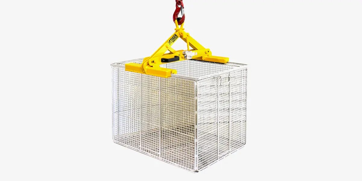 TigerHebezeuge-Shop Sonder-Hebegreifer Sonder-Kastengreifer für Drahtkörbe