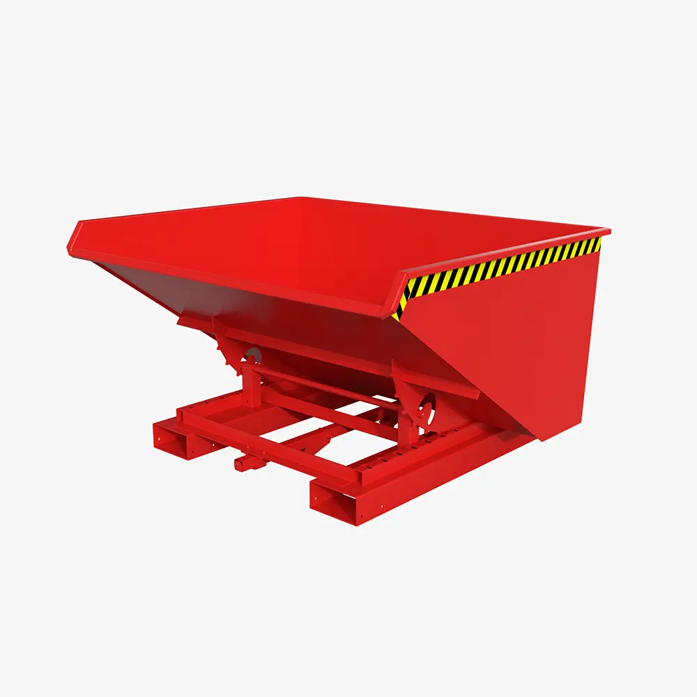 Produktbild von tigerhebezeuge automatischer kippbehaelter rot lackiert typ 4A 900 ROT 01 x