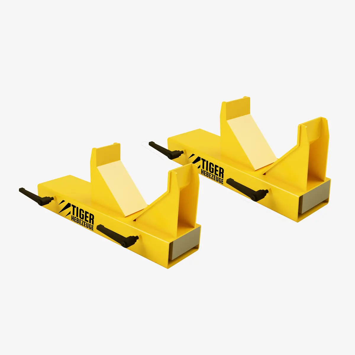 Produktbild von Tiger Sonder-Lastaufnahme-Prismen zum sicheren Transport von Rohren per Stapler "tiger-stapler-hebevorrichtung-mit-aufnahmeprisma-fuer-rundmaterial-typ-GSV-0,45-0,7-07175