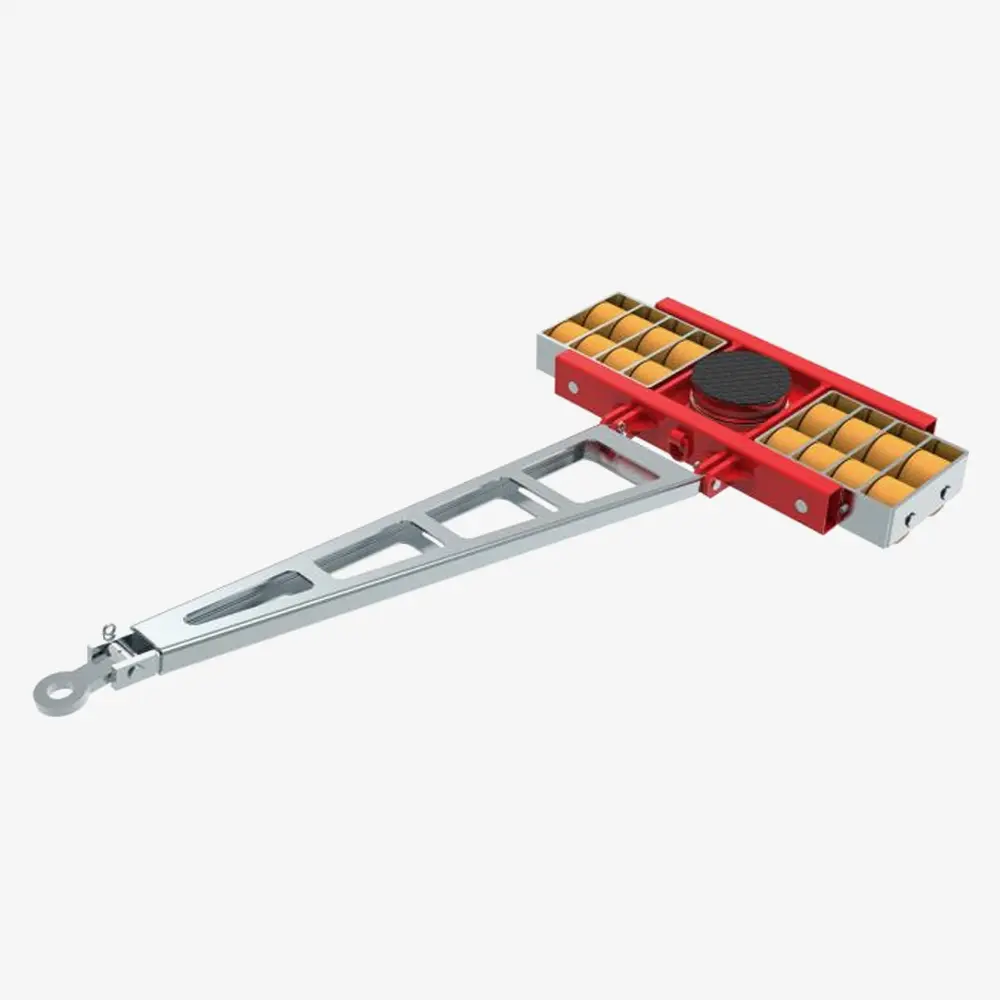 Produktbild von Schwerlast-Transportfahrwerke mit PU-Rollen zur 3-Punkt-Auflage TH: 180 mm tigerhebezeuge-schwerlast-transportfahrwerk-typ-iX-32-L
