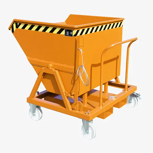 tigerhebezeuge-kippmulde-fahrbarer-kippbehaelter-orange-lackiert-serie-KS