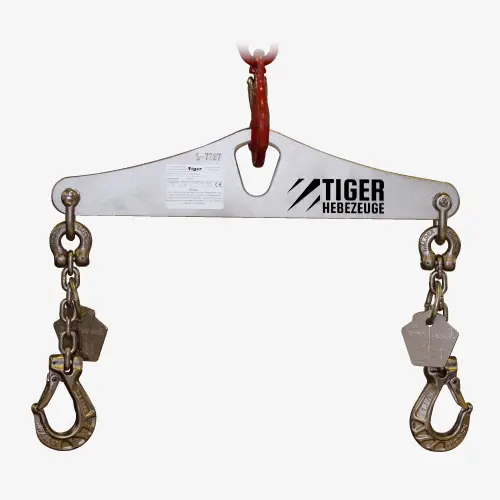 Produktbild von Tiger Mini-Balkentraverse aus Edelstahl mit 2 Lasthaken an Kette zum Heben von Kleinlasten Serie Sonder-TA-KA-VA tiger-edelstahl-mini-balkentraverse-serie-Sonder-TA-KA-VA-TigerHebezeuge