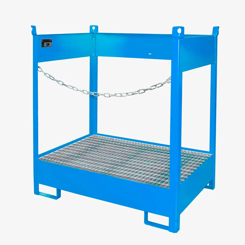 Produktbild von tigerhebezeuge fass stapelpalette blau lackiert typ FSP 2 BLAU 03 x