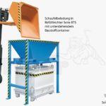 Befülltrichter für Big-Bag-Säcke mit Standkonstruktion zum sauberen Befüllen von Containersäcken