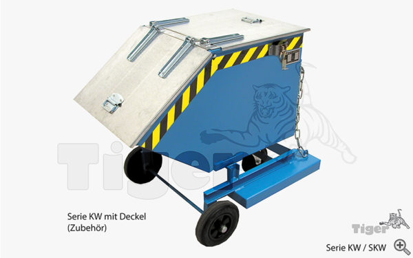Stapler-Kastenwagen mit ebenerdiger Entleermöglichkeit und Stapertaschen