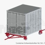 Container-Schwerlastrollen-Satz zum Verfahren von ISO-Containern