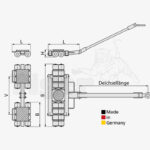 Schwerlast-Transportfahrwerke mit PU-Rollen zur 3-Punkt-Auflage TH: 110 mm