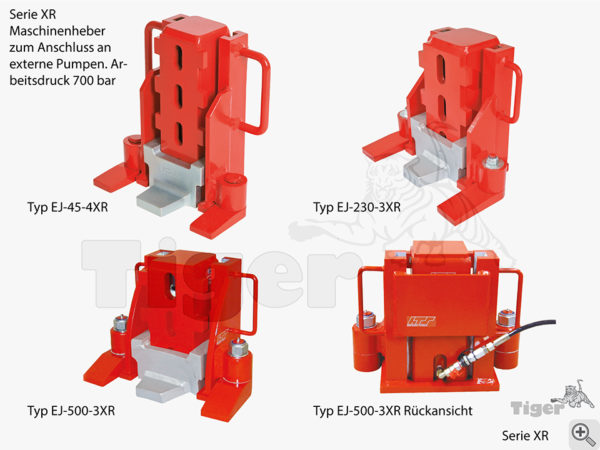 Maschinenheber ECO-Jack® für externe Pumpen, 700 bar