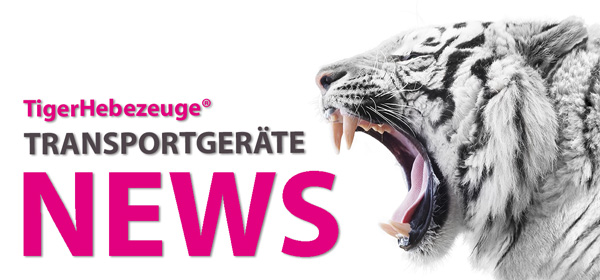TigerHebezeuge® Shop-NEWS: Neue Transportgeräte, Hubgeräte und Hebegeräte im Liefersortiment
