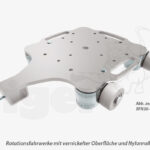 Rotationsfahrwerke ECO-Skate für Reinraum - vernickelte Ausführung mit Nylon-Rädern