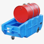 Edelstahl-Auffangwanne für Fässer und IBC-Container