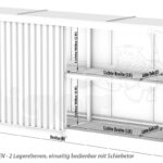Regalcontainer mit Auffangwanne, Gitterrost und DiBT-Zulassung zur umweltgerechten Gefahrstoff-Lagerung